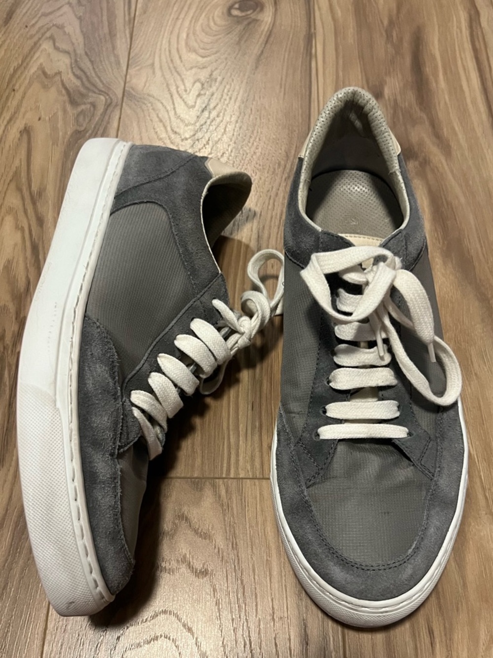 Brunello Cucinelli Men's RipstoSneakers – Classic Grey Leather-trimmed Suede and